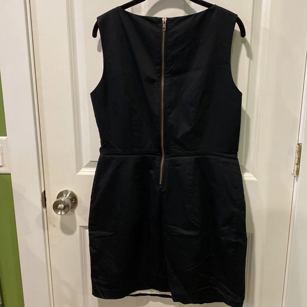 H&M Sexy Black Sheath Dress With Exposed Back Zip